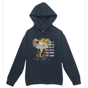 Elephant Autism Be Kind Autism Awareness Urban Pullover Hoodie