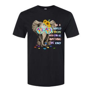 Elephant Autism Be Kind Autism Awareness Softstyle CVC T-Shirt