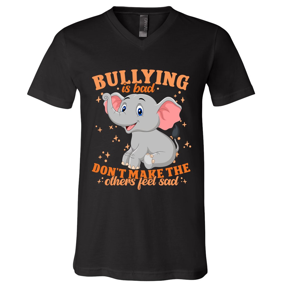 Elephant Anti Bullying Awareness Month V-Neck T-Shirt