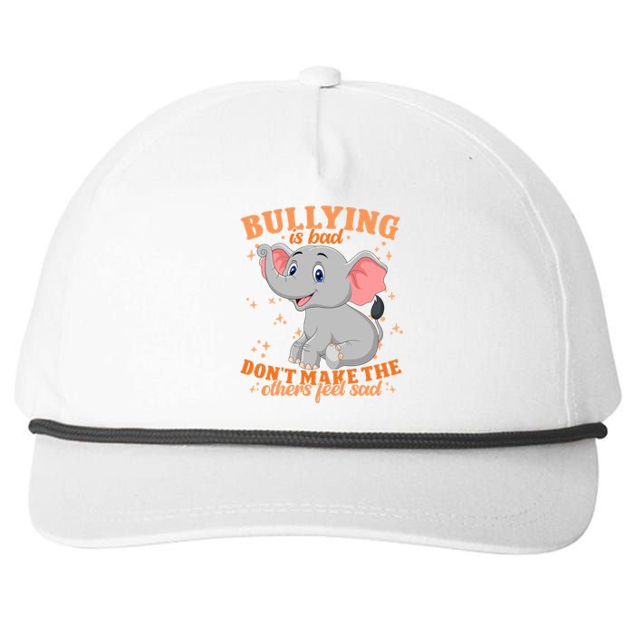 Elephant Anti Bullying Awareness Month Snapback Five-Panel Rope Hat