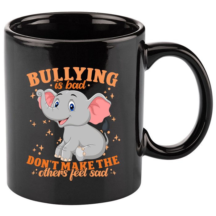 Elephant Anti Bullying Awareness Month 11oz C Handle Ceramic Mug