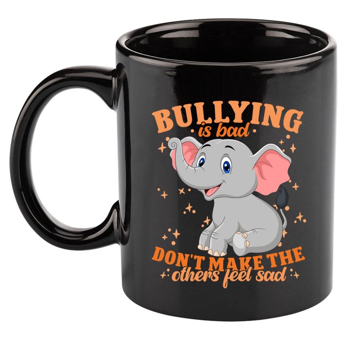 Elephant Anti Bullying Awareness Month 11oz C Handle Ceramic Mug