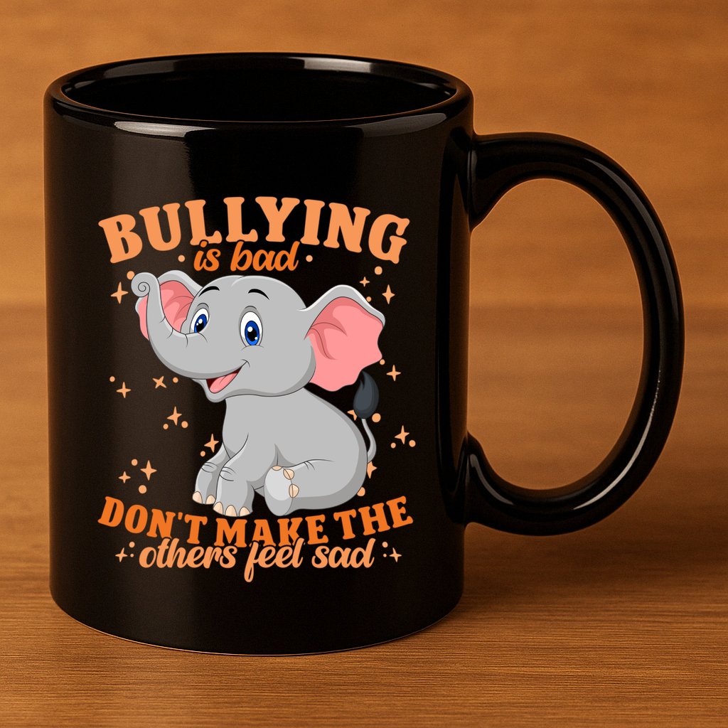 Elephant Anti Bullying Awareness Month 11oz C Handle Ceramic Mug