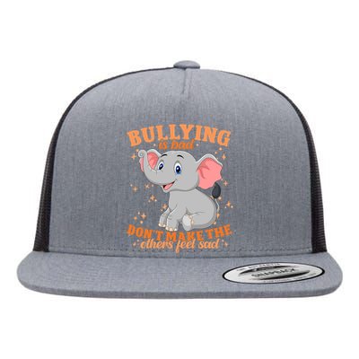 Elephant Anti Bullying Awareness Month Flat Bill Trucker Hat