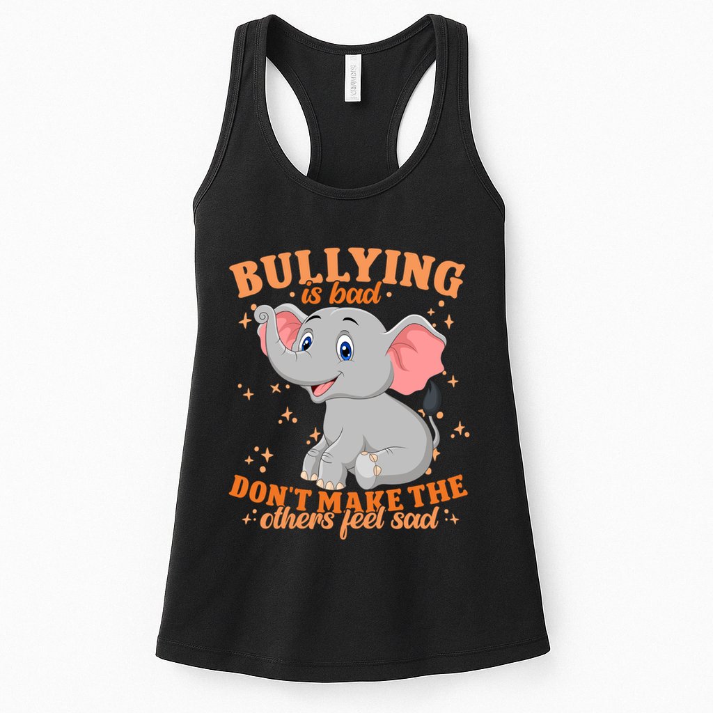 Elephant Anti Bullying Awareness Month Womens Tank Top
