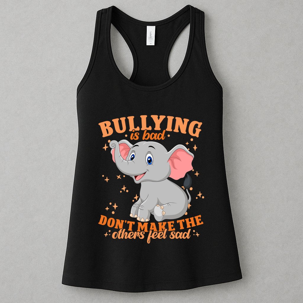 Elephant Anti Bullying Awareness Month Womens Tank Top