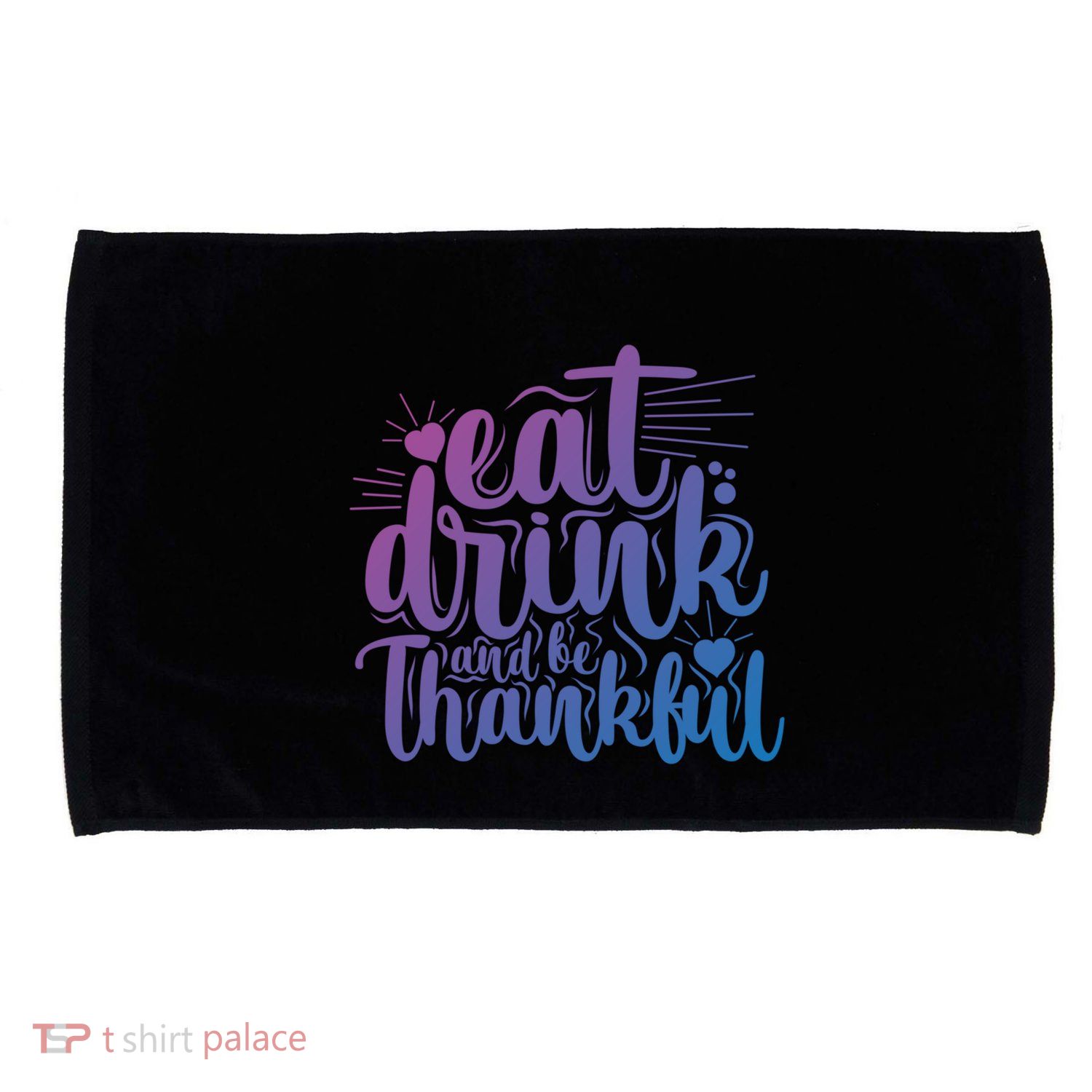 Eat And Be Thankful Funny Saying Gift Microfiber Hand Towel