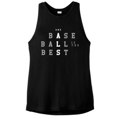 End ALS Baseball Is The Best Baseball Lover Baseball Team Ladies PosiCharge Tri-Blend Wicking Tank