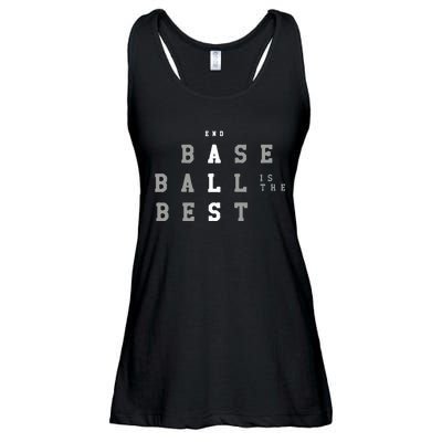 End ALS Baseball Is The Best Baseball Lover Baseball Team Ladies Essential Flowy Tank