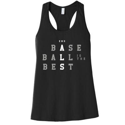 End ALS Baseball Is The Best Baseball Lover Baseball Team Women's Racerback Tank