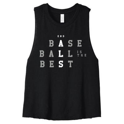 End ALS Baseball Is The Best Baseball Lover Baseball Team Women's Racerback Cropped Tank