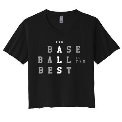 End ALS Baseball Is The Best Baseball Lover Baseball Team Women's Crop Top Tee