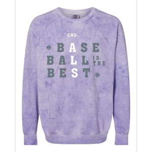 End Als Baseball Is The Best Baseball Lover Baseball Colorblast Crewneck Sweatshirt