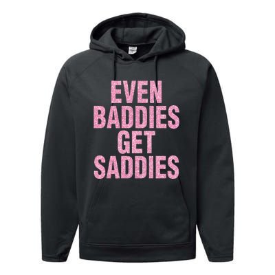 Even A Baddie Gets Saddies Performance Fleece Hoodie