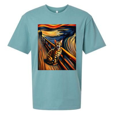 Expressionist Artsy Bengal Cat Artistic Bengal Cat Sueded Cloud Jersey T-Shirt