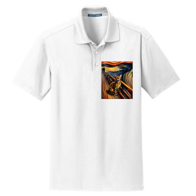 Expressionist Artsy Bengal Cat Artistic Bengal Cat Dry Zone Grid Polo