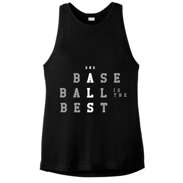 End ALS Baseball Is The Best Baseball Lover Baseball Team Ladies PosiCharge Tri-Blend Wicking Tank