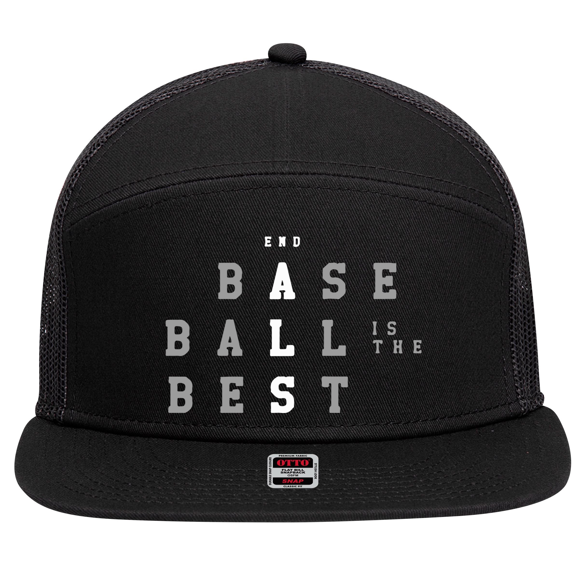 End ALS Baseball Is The Best Baseball Lover Baseball Team 7 Panel Mesh Trucker Snapback Hat