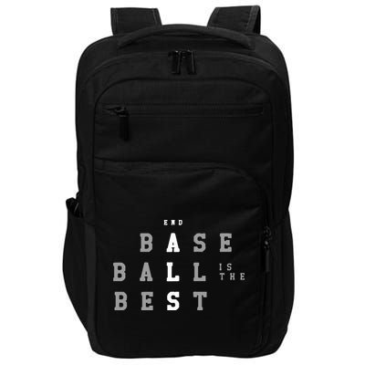 End ALS Baseball Is The Best Baseball Lover Baseball Team Impact Tech Backpack