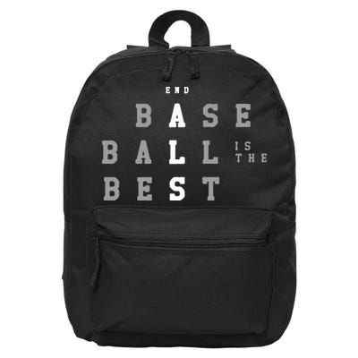 End ALS Baseball Is The Best Baseball Lover Baseball Team 16 in Basic Backpack