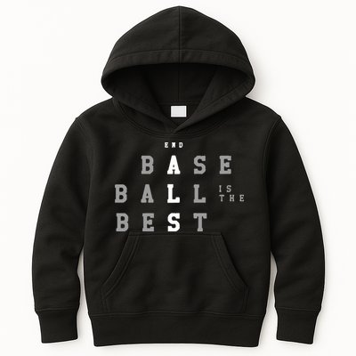 End ALS Baseball Is The Best Baseball Lover Baseball Team Kids Hoodie