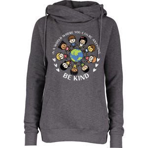 Earth Anti Bullying Unity Day Orange Womens Funnel Neck Pullover Hood