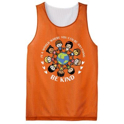 Earth Anti Bullying Unity Day Orange Mesh Reversible Basketball Jersey Tank