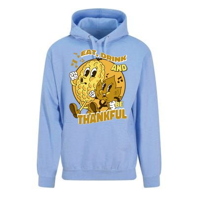 Eat And Be Thankful Season Thanksgiving Gift Unisex Surf Hoodie