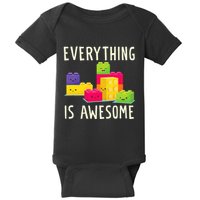 EverythingS Awesome Building Blocks Puzzle Baby Bodysuit