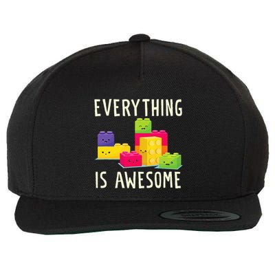 EverythingS Awesome Building Blocks Puzzle Wool Snapback Cap