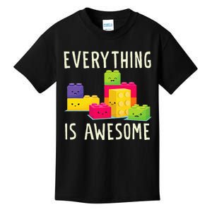 EverythingS Awesome Building Blocks Puzzle Kids T-Shirt