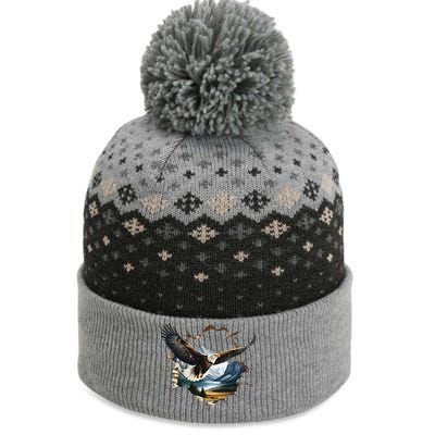 Elegant American Bald Eagle In Flight Photo Portrait The Baniff Cuffed Pom Beanie