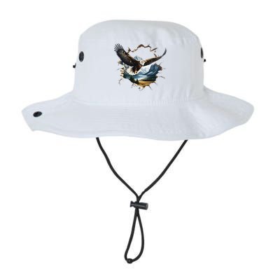 Elegant American Bald Eagle In Flight Photo Portrait Legacy Cool Fit Booney Bucket Hat