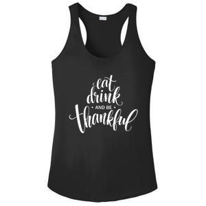 Eat And Be Thankful Thanksgiving Day Turkey Mexican Gift Ladies PosiCharge Competitor Racerback Tank