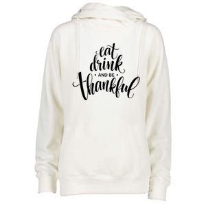 Eat And Be Thankful Thanksgiving Day Turkey Mexican Gift Womens Funnel Neck Pullover Hood