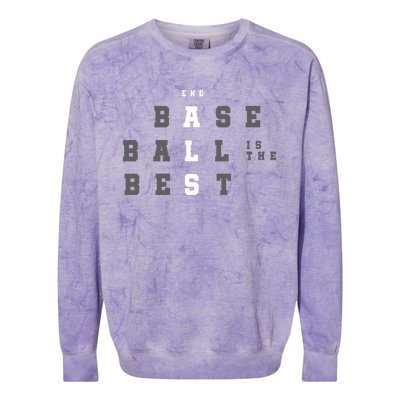 End ALS Baseball Is The Best Baseball Lover Baseball Team Colorblast Crewneck Sweatshirt