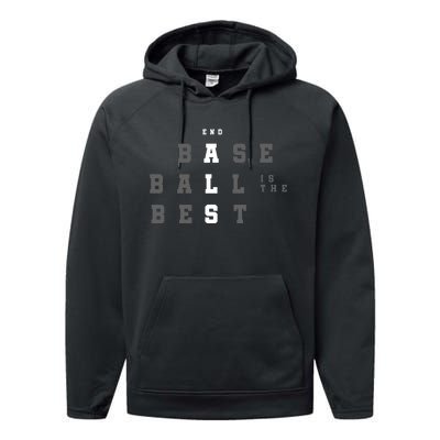 End ALS Baseball Is The Best Baseball Lover Baseball Team Performance Fleece Hoodie