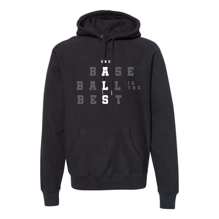 End ALS Baseball Is The Best Baseball Lover Baseball Team Premium Hoodie