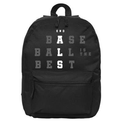 End ALS Baseball Is The Best Baseball Lover Baseball Team 16 in Basic Backpack