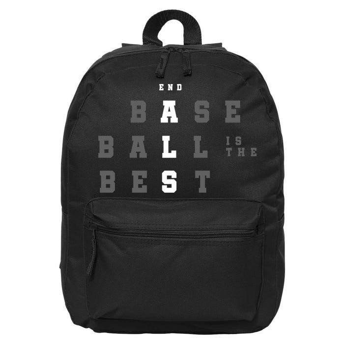 End ALS Baseball Is The Best Baseball Lover Baseball Team 16 in Basic Backpack