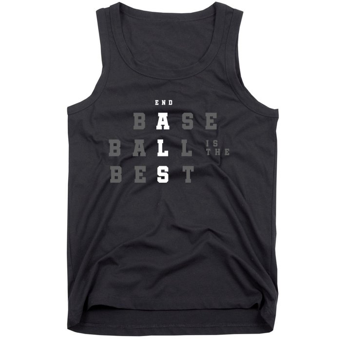 End ALS Baseball Is The Best Baseball Lover Baseball Team Tank Top