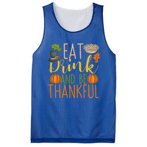 Eat And Be Thankful Thanksgiving Funny Turkey Day Gift Mesh Reversible Basketball Jersey Tank