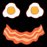 Egg And Bacon Egg And Bacon Face Brunch Breakfast Flat Bill Trucker Hat