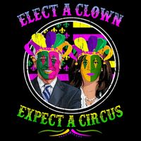 Elect A Clown Expect A Circus Funny Anti Biden Mardi Gras Cooling Performance Crew T-Shirt