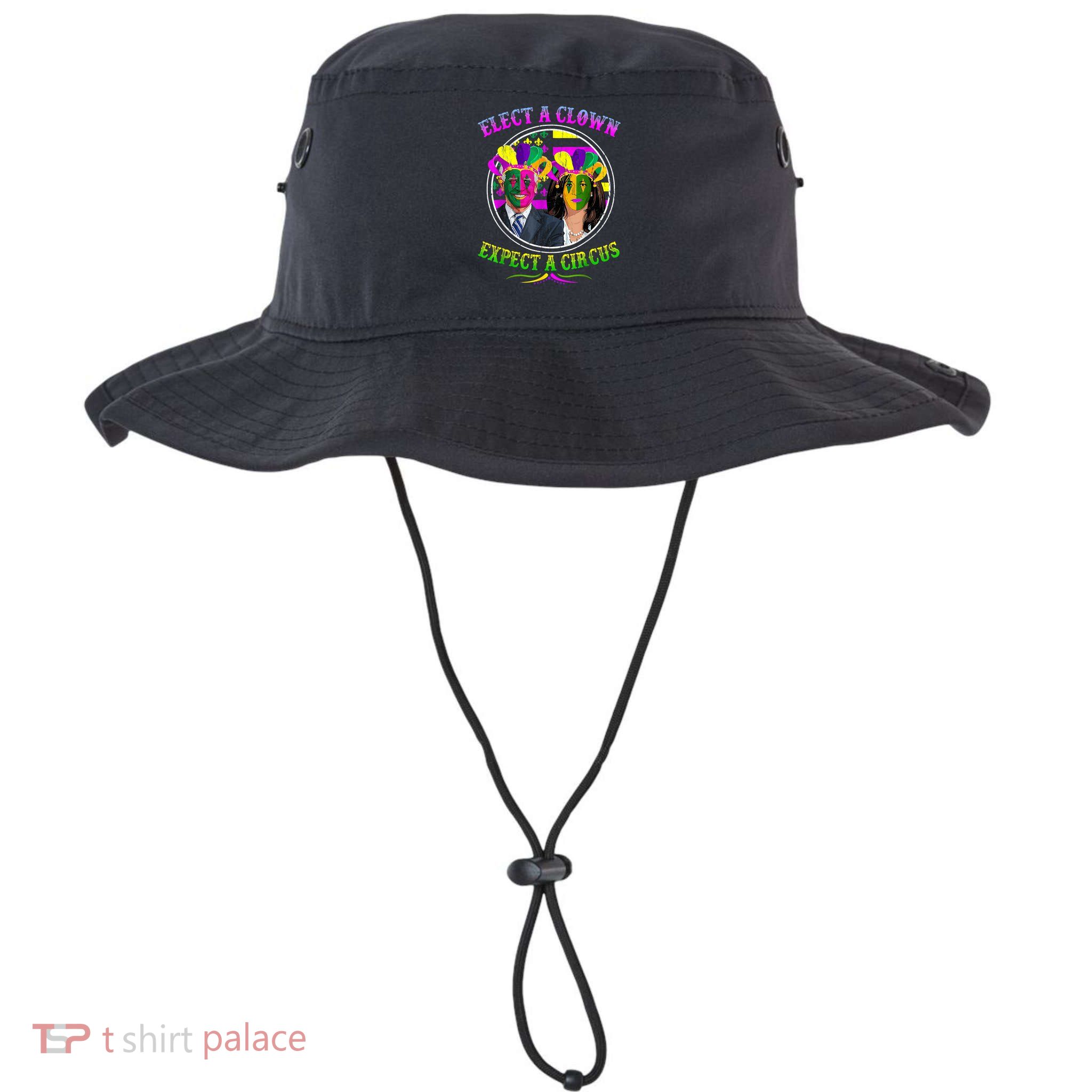 Elect A Clown Expect A Circus Funny Anti Biden Mardi Gras Bucket Hat
