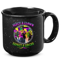Elect A Clown Expect A Circus Funny Anti Biden Mardi Gras 15oz Campfire Ceramic Mug