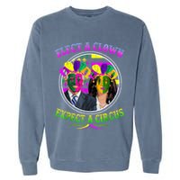 Elect A Clown Expect A Circus Funny Anti Biden Mardi Gras Garment-Dyed Sweatshirt