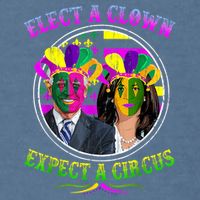 Elect A Clown Expect A Circus Funny Anti Biden Mardi Gras Garment-Dyed Sweatshirt