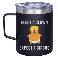 Elect A Clown Expect A Circus 12oz Stainless Steel Coffee Mug