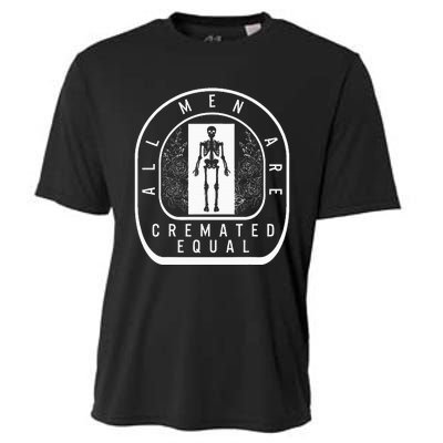 Embalmer All Cremated Equal Skeleton Mortician Director Cooling Performance Crew T-Shirt